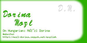 dorina mozl business card